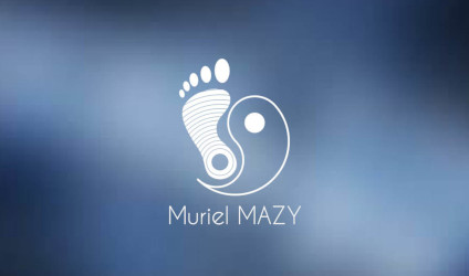 Carte de visite face recto de Muriel Mazy Réflexologue